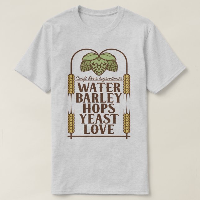 Hantverkölingredienser som bryggar bryggeriT-tröja Tröja (Design framsida)