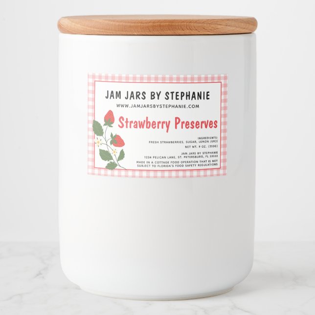 Hantverksindustri Behöver Text Frukt Konserver Mat Etiketter (Framsida)