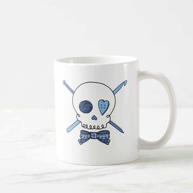 Hantverkskalle (blått) kaffemugg (Höger)