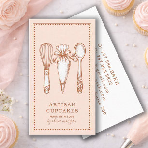 Hantverksmässig Cupcake-bageri Bakredskap Visitkort
