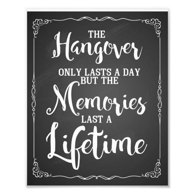 Hantverksskylt, party-tecken, bröllop-tecken fototryck (Framsidan)