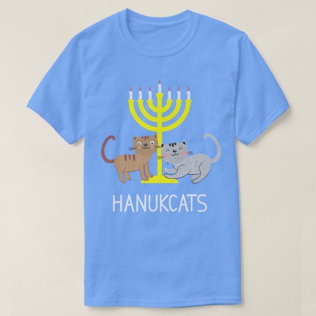 Hanucats Hannukah Cat Feline Cute Ugly Sweater Chr T Shirt (Design framsida)