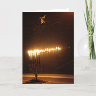 Hanukah ljus helgkort