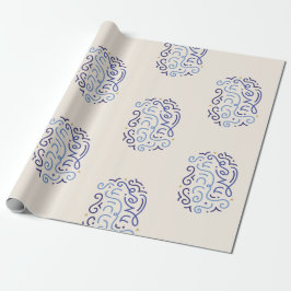 Hanukah Sameach Helgdag Hebrew Wrapping Papper Presentpapper