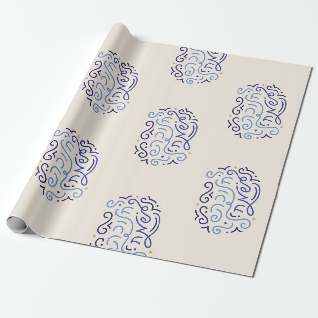 Hanukah Sameach Helgdag Hebrew Wrapping Papper Presentpapper (Utrullad)