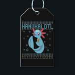 Hanukalotl Funny Axolotl Hanukkah Ugly Sweater Presentetikett<br><div class="desc">chanukah, menorah, hanukkah, dreidel, jewant, ful, sweater, axolotl, christmas, trikå</div>