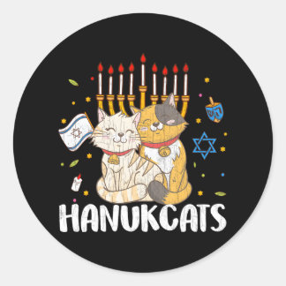 Hanukcat Funny Jewish Hanukkah Jew Family Älskare Runt Klistermärke