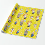 ’Hanukhah Kids & Zeevie’ Wrapping Papprare Presentpapper<br><div class="desc">"Hanukkah Gift Wrap "Kids & Zeevie"".  Njut av min nyaste papprare utformning. Prisare varierar beroende på vad du väljer mellan fyra papprare typer och fem papprare storlekar.
Tack för att du stannade och shoppade förbi. Mycket uppskattat! Chag/Lycklig Chanukah/Hanukkah!</div>