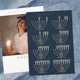 Hanukkah 101-fotokort för Hanukkah Julkort