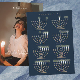 Hanukkah 101-fotokort helgdag julkort