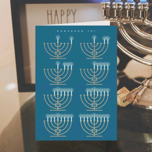 Hanukkah 101-Helgdag Helgkort (Skapare uppladdad)