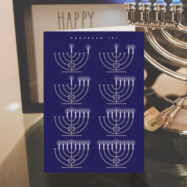 Hanukkah 101-Helgdag Helgkort (Skapare uppladdad)