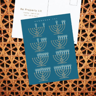 Hanukkah 101 Helgdag-vykort Helg Vykort