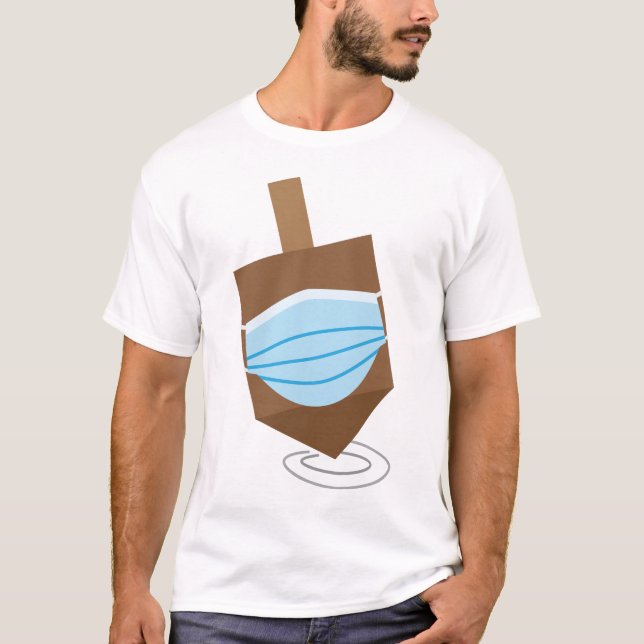 Hanukkah 2020 - Spinning överst med ansikte mask T Shirt (Framsida)