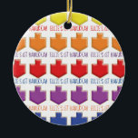 Hanukkah "3D Dreidels" Circle Ornament<br><div class="desc">Hanukkah "3D Dreidels" Circle Ornament. (2 sidor) Anpassa båda sidor genom att ta bort text på dekoratet och ersätta med en egen. Skriv sedan in ditt eget ord i ditt favoritteckensnitt färg, storlekt och stil. Tack för att du stannade och shoppade förbi. Mycket uppskattat! Lycklig Chanukah/Hanukkah! Ge träd mycket mer...</div>