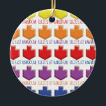 Hanukkah "3D Dreidels" Circle Ornament<br><div class="desc">Hanukkah "3D Dreidels" Circle Ornament. (2 sidor) Anpassa båda sidor genom att ta bort text på dekoratet och ersätta med en egen. Skriv sedan in ditt eget ord i ditt favoritteckensnitt färg, storlekt och stil. Tack för att du stannade och shoppade förbi. Mycket uppskattat! Lycklig Chanukah/Hanukkah! Ge träd mycket mer...</div>
