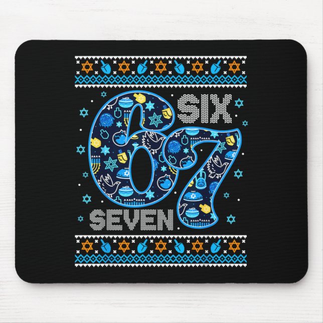 Hanukkah 67 Festive Dreidel Ugly Sweater Jew Six S Musmatta (Framsidan)