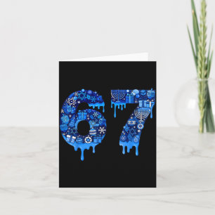 Hanukkah 67 Sex Sju Pojke Flicka Barn 67 Meme Hanu Kort