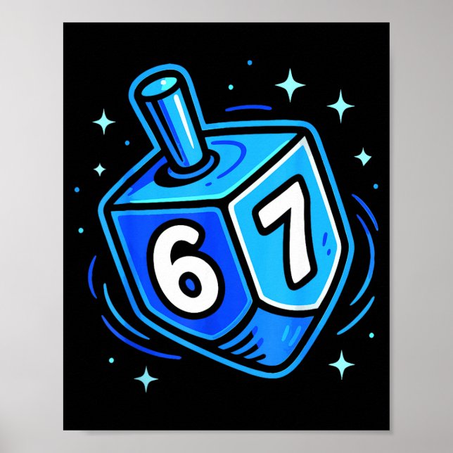 Hanukkah 67 Six Seven Boy Girl Kids 67 Meme Hanukk Poster (Framsidan)