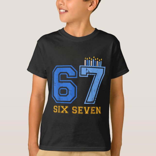 Hanukkah 67 Six Seven Boy Girl Kids 67 Meme Hanukk T Shirt (Framsida)