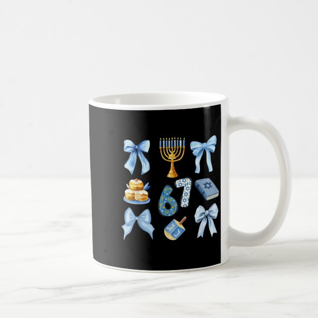 Hanukkah 67 Six Seven Girl Kids 67 Meme Coquette B Kaffemugg (Höger)