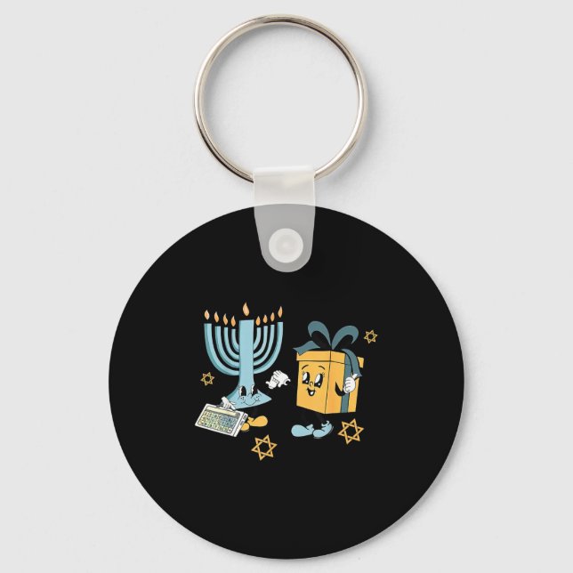 Hanukkah Aac Speech Therast Slp Communication Acce Nyckelring (Framsida)