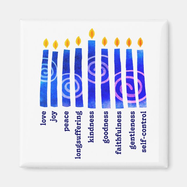 HANUKKAH Andlig Fruit Christian Magnet (Framsidan)