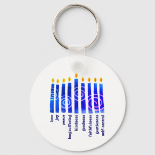 HANUKKAH Andlig Fruit Christian Nyckelring