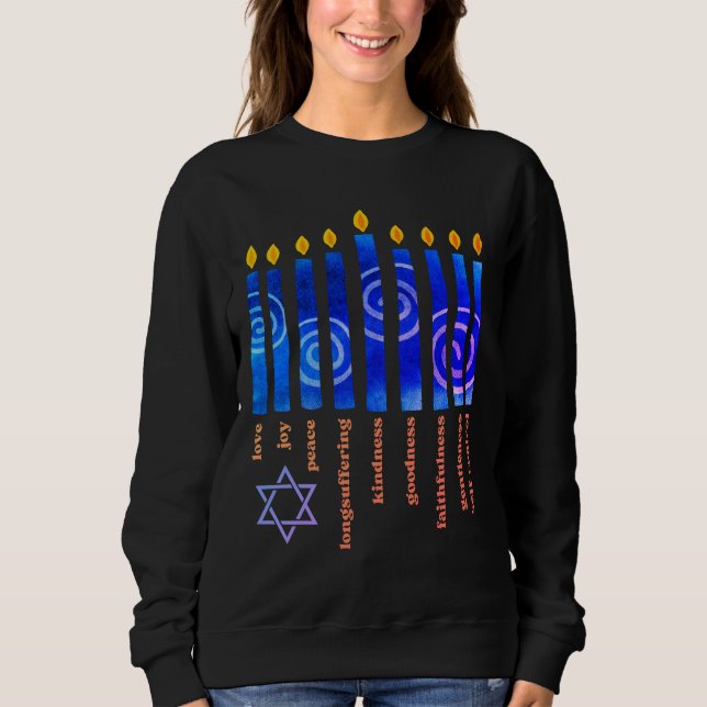 HANUKKAH Andlig Fruit Christian T Shirt (Framsida)