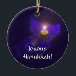 Hanukkah ängelprydnad julgransprydnad keramik<br><div class="desc">En mycket liten blåttängel,  en original- design som baseras på mönstren av den djupaste blåttViolablommar.</div>