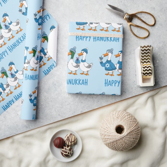 Hanukkah-ankor  presentpapper (Hantverk)