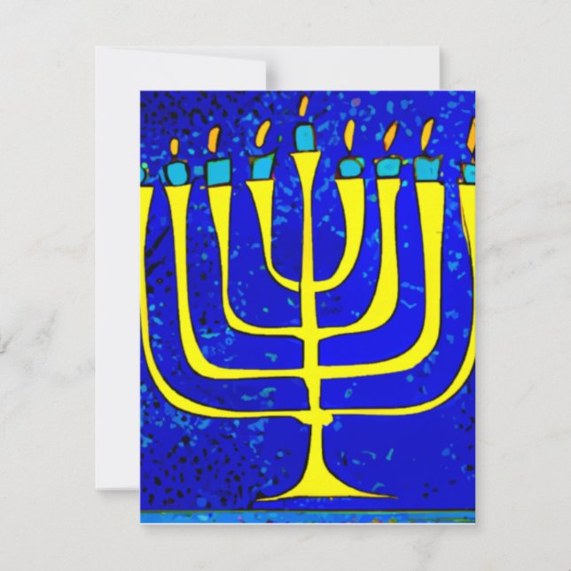 Hanukkah Anteckningskort (Framsida)