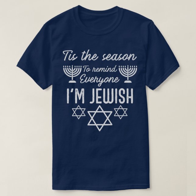 Hanukkah är alla jag är judisk Menorah Hanukkah T Shirt (Design framsida)