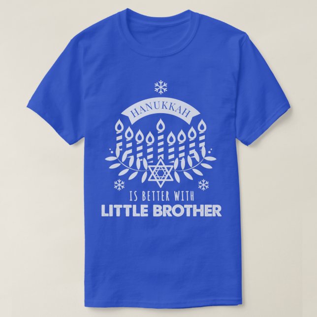 Hanukkah är bättre med lilla brodermatchande Fa T Shirt (Design framsida)