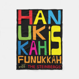Hanukkah är Funukkah Fleece Blanket