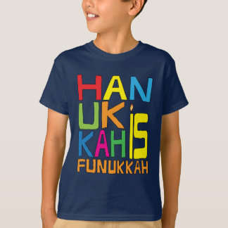 Hanukkah är Funukkah Shirt/Mörk Färg Shirt Tee Shirt