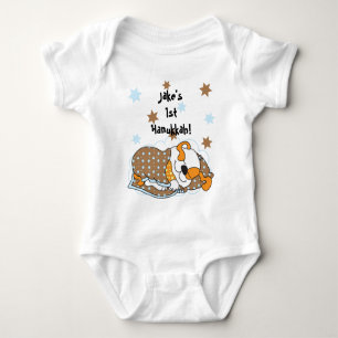 Hanukkah Baby Body Kostym/hund/Brown Orange T-shirt
