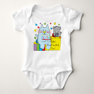 Hanukkah Baby Jersey Body Kostym/Blue Cat and Mous Tee