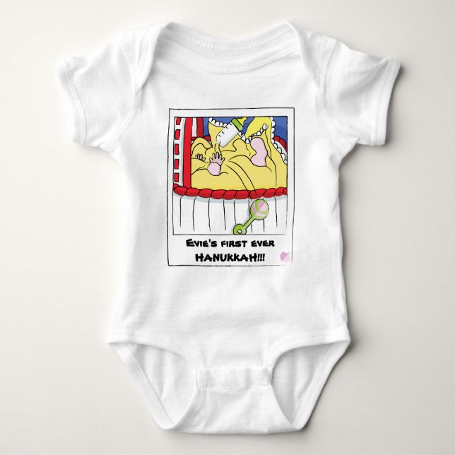 Hanukkah Baby Jersey Body Kostym Tröja (Framsida)