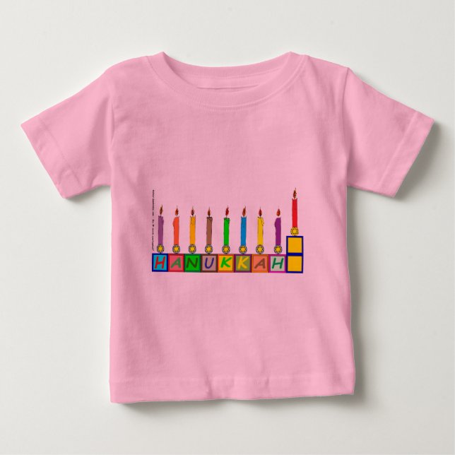Hanukkah Barns block menorah Tee (Framsida)