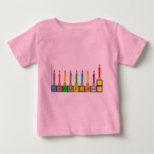 Hanukkah barns menora för kvarter tee