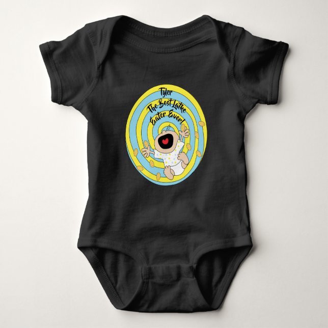 Hanukkah "Best Latke Eater" Baby Jersey Bodykostym Tee (Framsida)