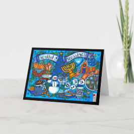 Hanukkah Blessings 7 x 5-kort Kort