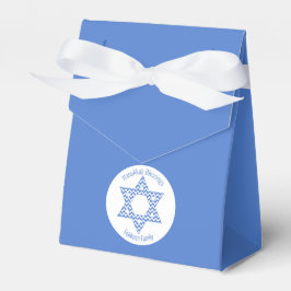 Hanukkah Blessings - Blue Chevron Star of David Presentaskar