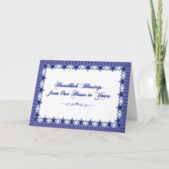 Hanukkah Blessings Card Helgkort (Framsida)
