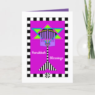 Hanukkah Blessings hälsningskort Kort