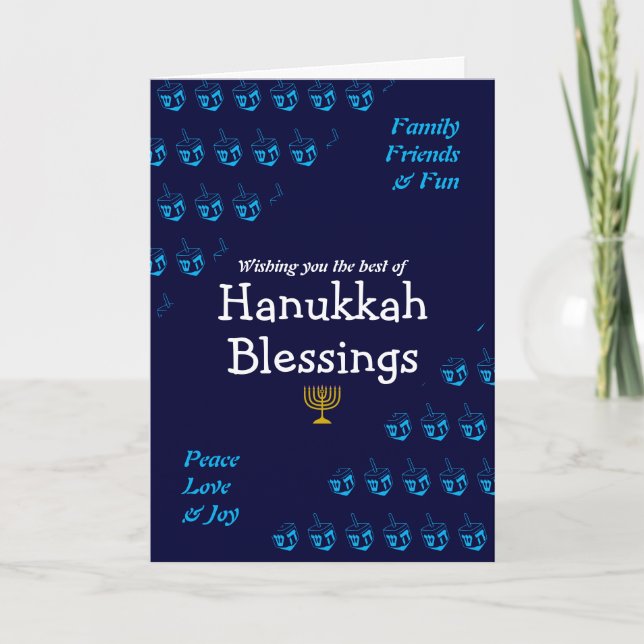 HANUKKAH BLESSINGS HELGKORT (Framsida)