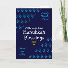 HANUKKAH BLESSINGS HELGKORT