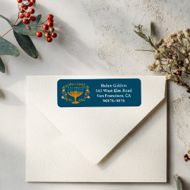 HANUKKAH Blommigt WandeMenorah Returadress Returadress Etikett