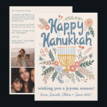 Hanukkah-Blommigtar Handdragen Art ANPASSNINGSBAR  Julkort<br><div class="desc">Sötduva teckning att önska någon glad helg! Lägg till egna foton och text! Klicka på "anpassa" om du vill lägga till egna foton och ändra texten på framsidan och baksidan. Ni kan också byta färg och typsnitt, allt är anpassade! Finns även i min butik i olika färg och stil, som...</div>